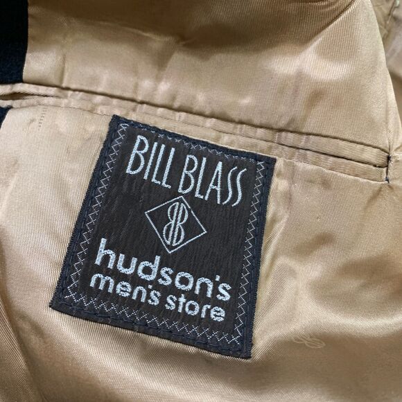 Vintage Bill Blass Blazer Mens 40 Black Cashmere Notch Lapel 2 Button Made USA - Picture 11 of 16